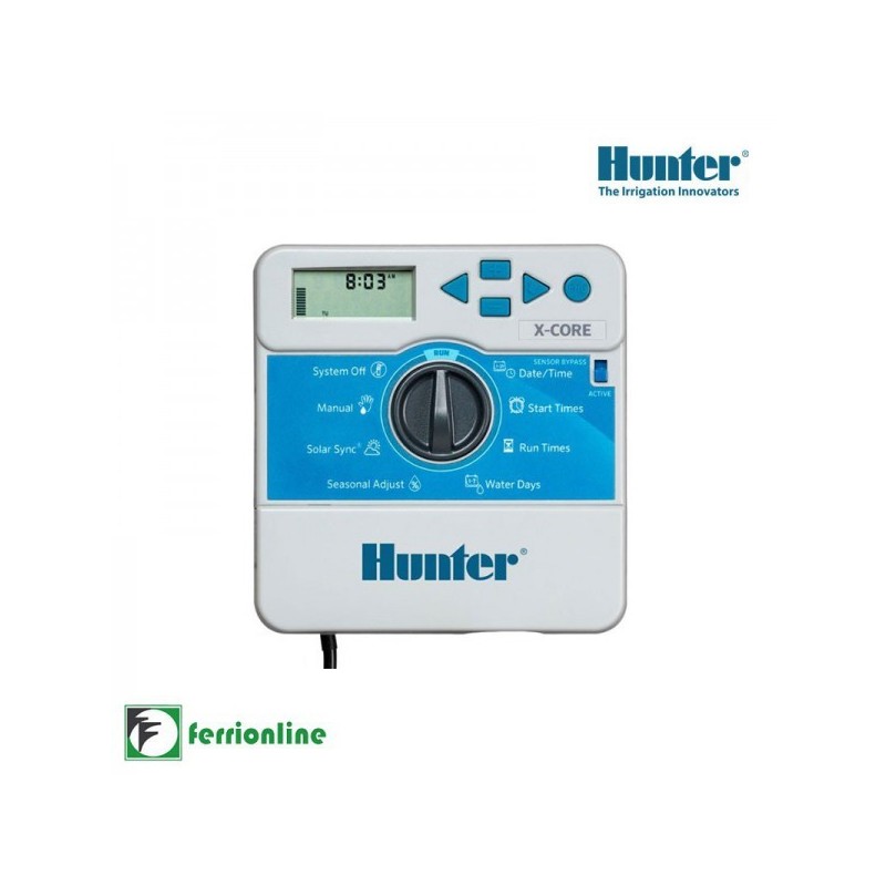 Centralina programmatore Hunter X-Core 4 Stazioni 230 VAC da Interno XC401I-E Centralina programmatore Hunter X-Core 4 Stazioni 230 VAC da Interno XC401I-E