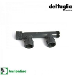 Collettore a 2 uscite da Ø 1" Femmina - Cod. 908132