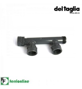 Collettore a 2 uscite da Ø 1" Femmina - Cod. 908132