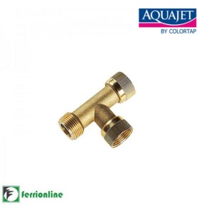 Collettore 1 via in ottone a "T" - 1" M/F/F Colortap Cod. COL 211