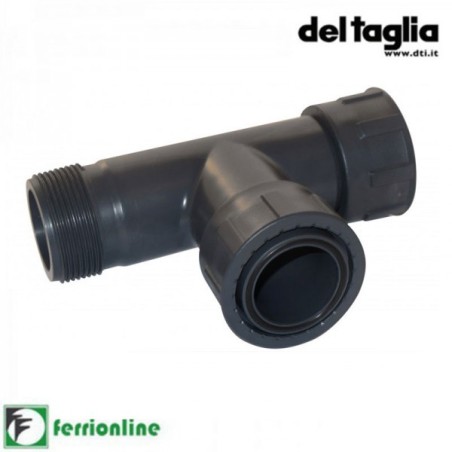 "T" con O-Ring per collettore elettrovalvole - 1"Fx1"Fx1"M TFM-OR-100 - Del Taglia