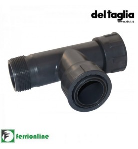 "T" con O-Ring per collettore elettrovalvole - 1"Fx1"Fx1"M TFM-OR-100 - Del Taglia