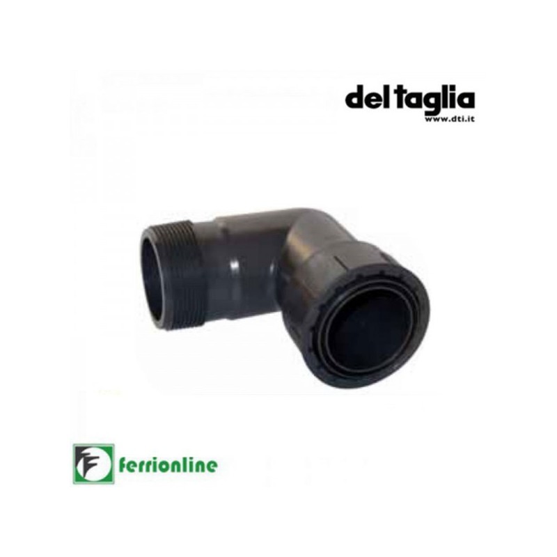 Gomito con O-Ring per collettore elettrovalvole - 1"Mx1"F GMF-OR-100 - Del Taglia