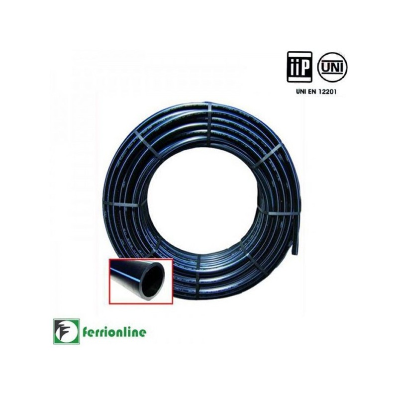 Tubo Polietilene Hd Nero/Blu ⌀ 20 mm PN16 - 100mt