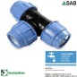 Tee Ø16 x Ø16 x Ø16 a compressione serie Blue Seal PN-16