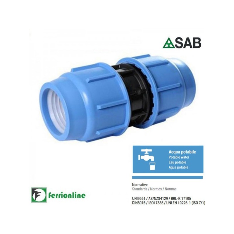 Manicotto ⌀ 40 a compressione serie Blue Seal PN-16 Manicotto ⌀ 40 a compressione serie Blue Seal PN-16