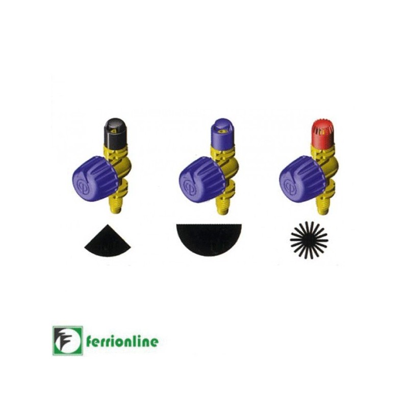 Micro-irrigatore - Spruzzatore Idra 90° regolabile nera - Jet Spray