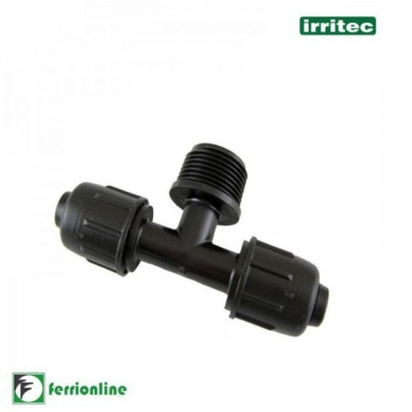 Raccordo TEE ⌀ 16X½"X16 - fil. Maschio irrigazione a goccia IRRITEC Art. 816